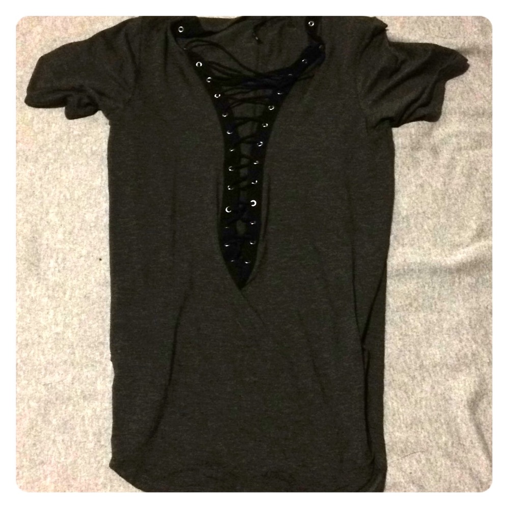 Grey lace up JC Fits dress